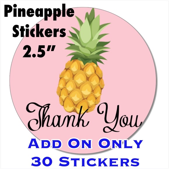 30 2.5” Pineapple Stickers PRICE IS FIRM - Picture 3 of 4